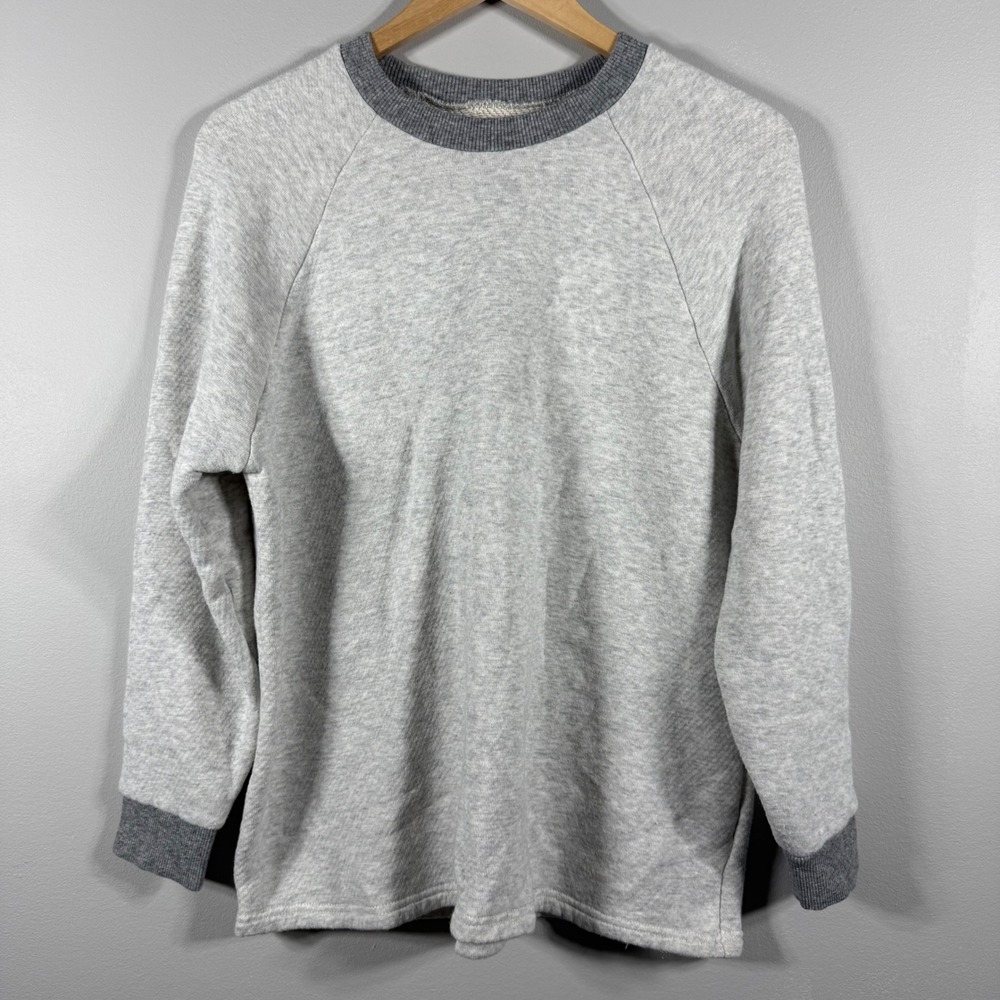 Madewell MWL Raglan Sleeve Sweatshirt Gray S